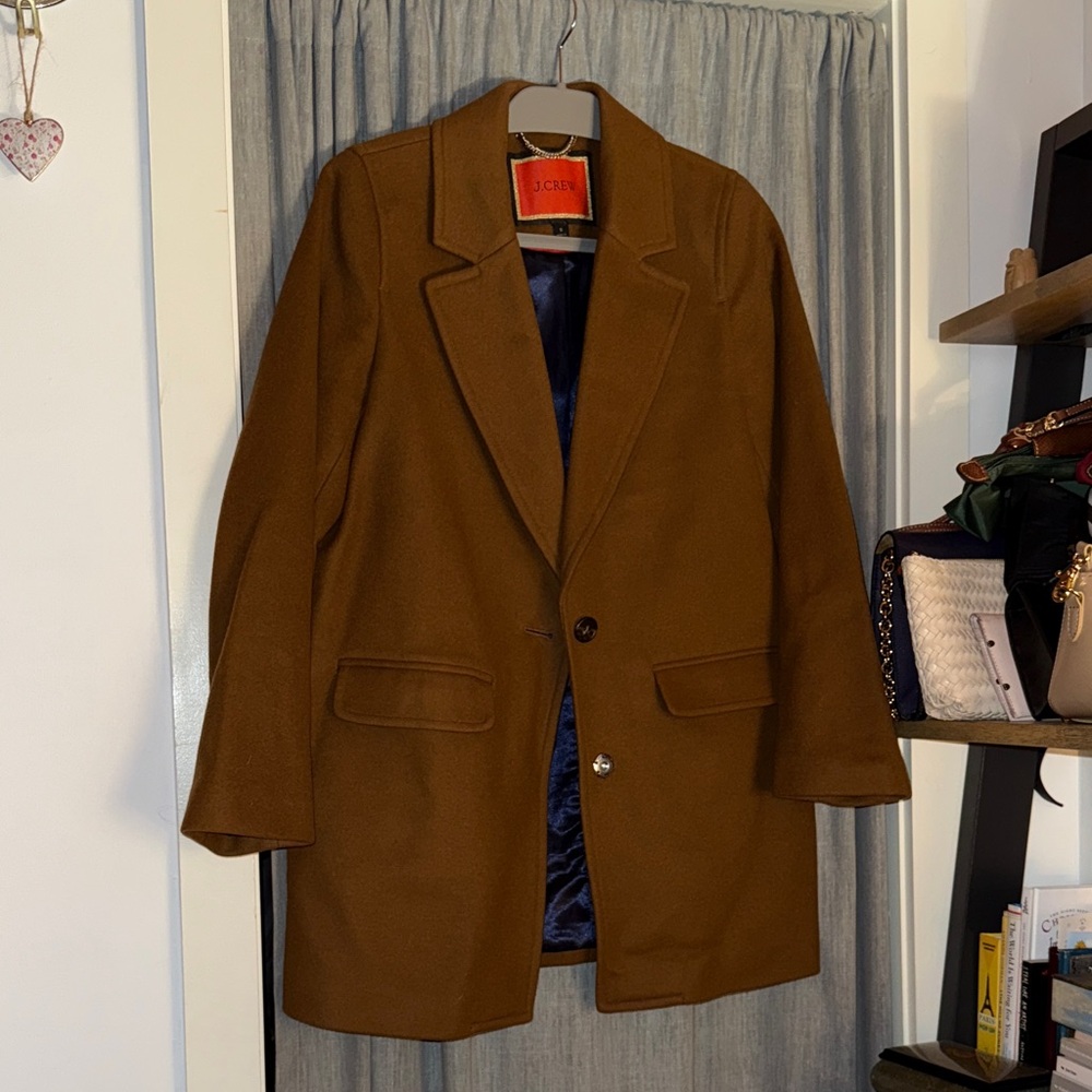 J Crew Blazer Brown Coat in Italian Wool Cashmere